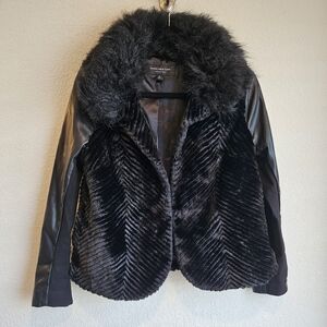 Elegant Black Faux Fur Teddy Jacket